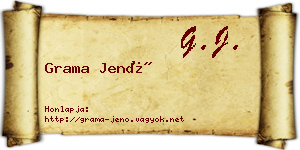 Grama Jenő névjegykártya